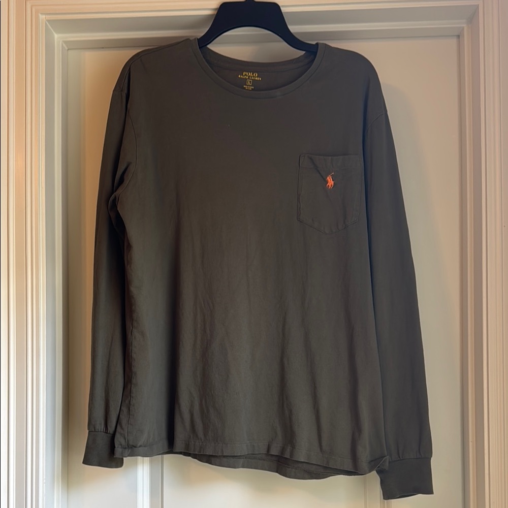 Polo by Ralph Lauren Men's Dark Green Long Sleeve Tee